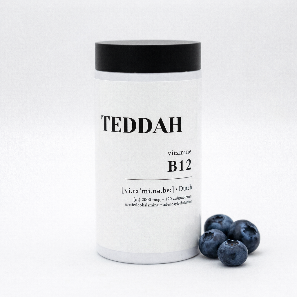 Vitamine B12 methylcobalamine en adenosylcobalamine TEDDAH supplement zuigtablet